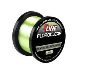 Fir monofilament principal crap P-Line Floroclear Mist Green 1000m, rezistent, acoperire fluorocarbon, diametru variabil