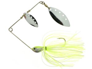 Spinnerbait dublă paletă RTB Refuse to Blank 16g Chartreuse Silver Glitter pentru pescuit la răpitor