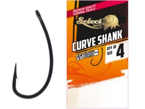 Carlige pescuit crap Select Baits Curve Shank SSF teflon PTFE set 10 bucati marimea 4 6 8