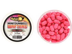 Momeli de cârlig Select Baits Mini Dumbells Wafters Krill and Tuna 7x11mm 90 buc