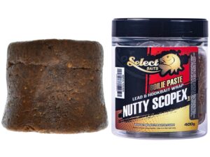 Pasta de boilies Select Baits Nutty Scopex pentru crap, atractie rapida, 400g