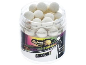 Pop-up Select Baits Coconut 12mm/15mm, momeală de cârlig plutitoare, aromă cocos, 35g, culoare albă