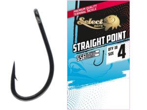 Carlige crap Select Baits Straight Point SSF teflonate, ochet drept, 10 buc, marimea 4 6 8