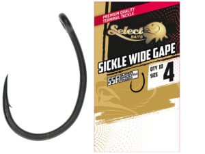 Carlige crap Select Baits Sickle Wide Gape SSF PTFE, 10 buc, marimi #10 #4 #6 #8