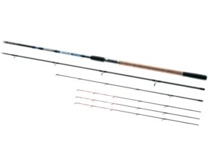 Lanseta feeder Brain Scout 3.6m 80g, 3 varfuri carbon, actiune moderat rapida, maner pluta/EVA