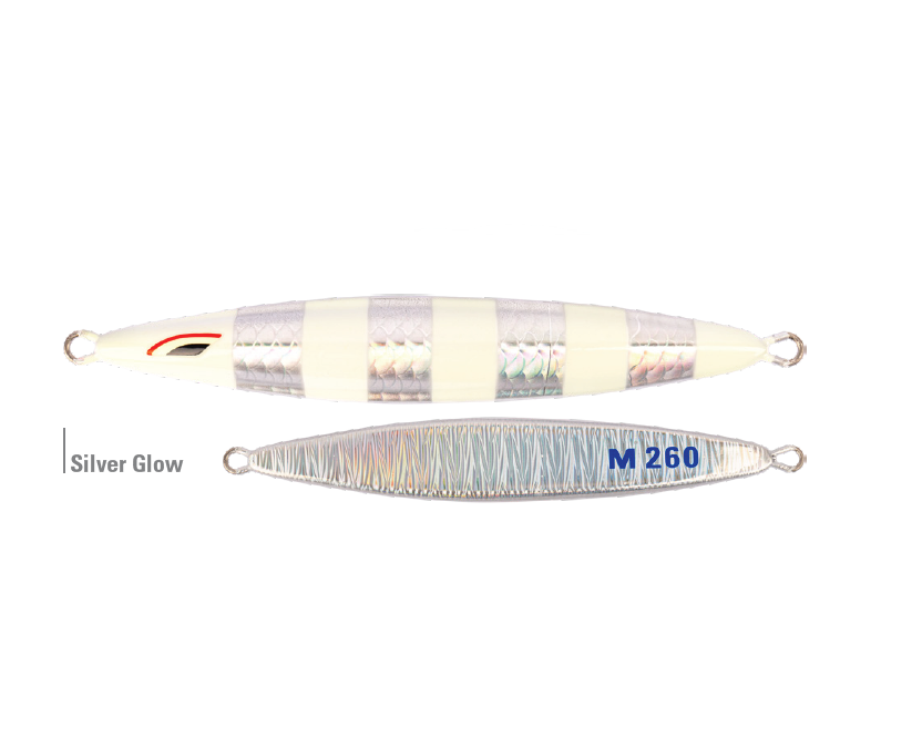 Jig mirotic slow silver glow 80g/8cm Mustad