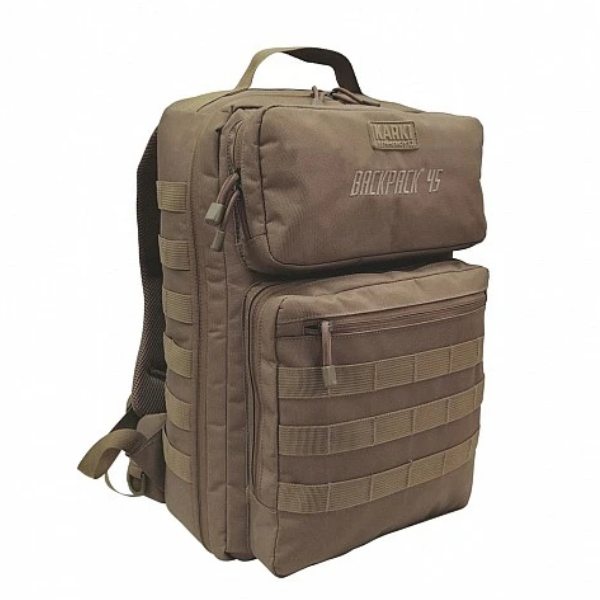 Rucsac pescuit Gamakatsu Karki 45, 45L, 44x18x38cm, poliester 600D, impermeabil, compartimente multiple