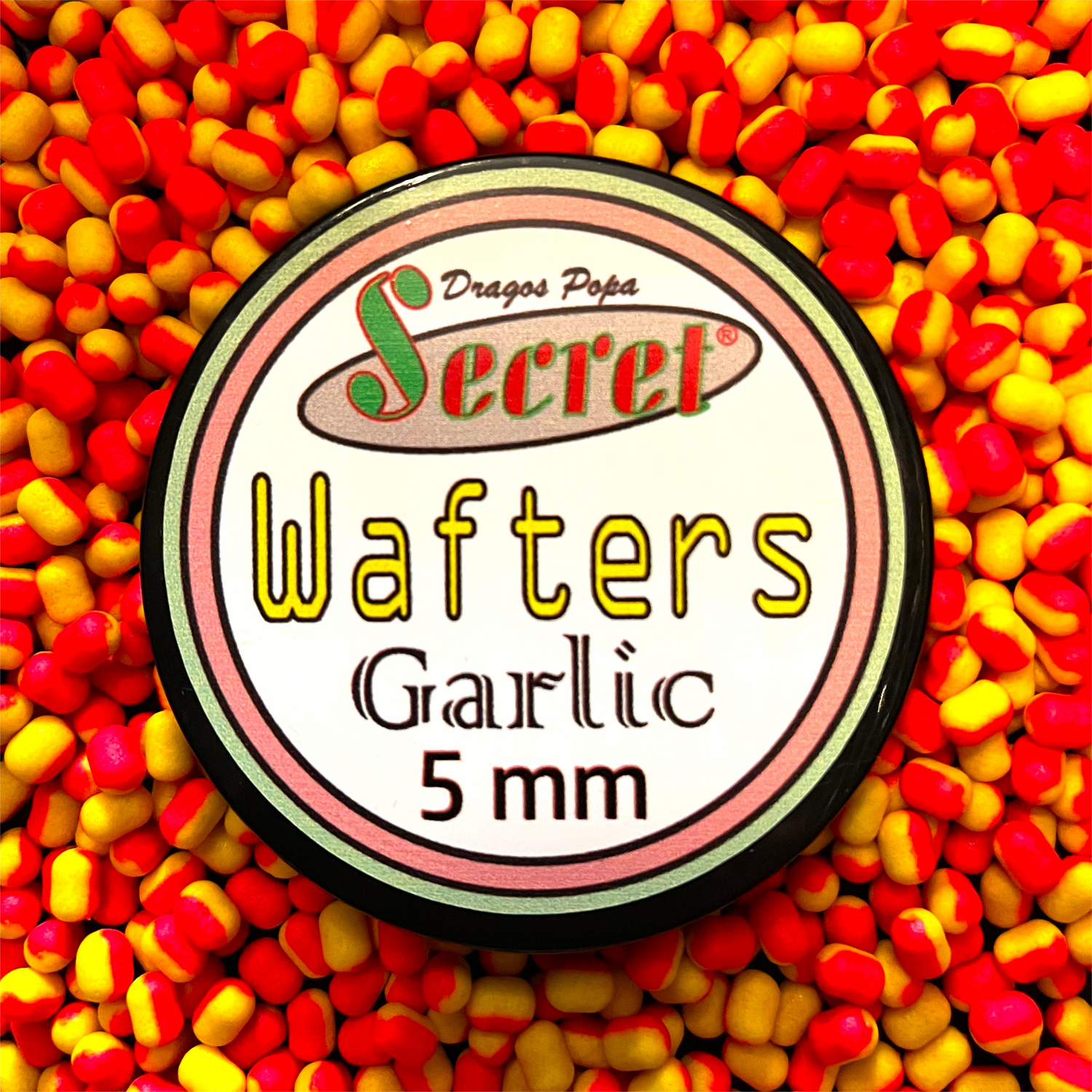 Wafters echilibrat Arrow Int. 5mm usturoi roșu-galben pentru cârlig