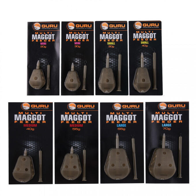 Maggot feeder Guru 30g, momitor pescuit feeder, capac încărcare rapidă, profil aerodinamic, eliberare optimă momeală