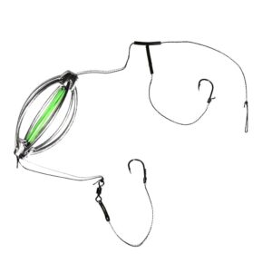 Montură feeder cu momitor culisant, 2 cârlige, vârtej Arrow Int.