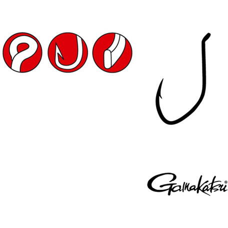 Cârlige somn Gamakatsu LS-4644F mărime 4, negre, 6 bucăți/plic, pescuit staționar