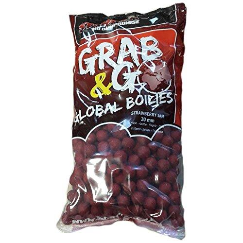 Boilies Starbaits G&G Global căpșuni 20mm 1kg pentru pescuit la crap
