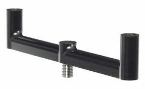 Buzzbar aluminiu Korda 2 posturi 16.5cm negru pentru suport lansete crap