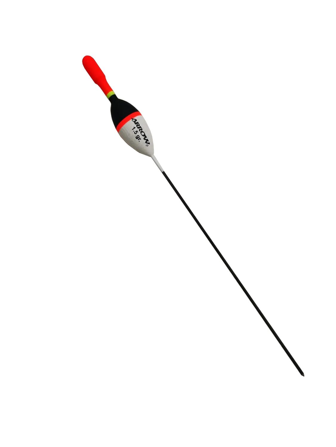 Pluta stationar Arrow Int. balsa 1.5g, chila carbon lunga, antena groasa, ochet metalic, pescuit iaz