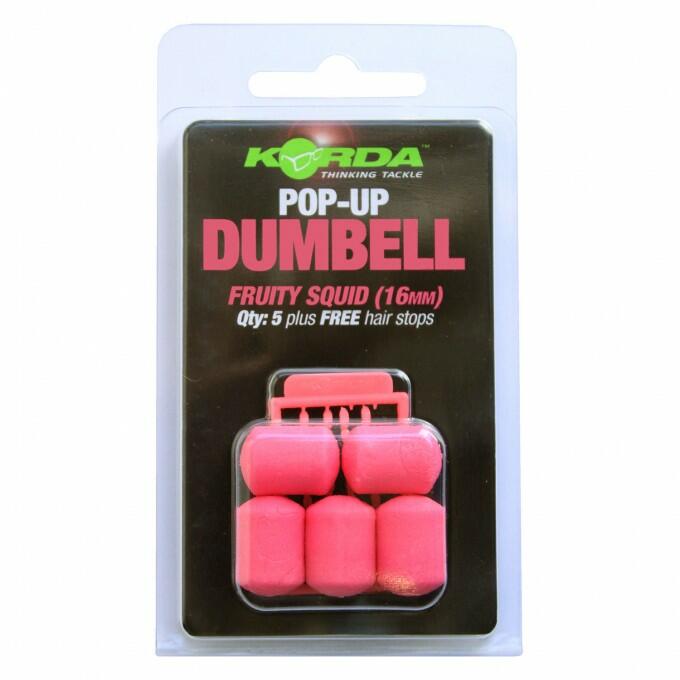 Pelete artificiale pop-up dumbell Korda Fruity Squid 16mm 5buc pentru pescuit nadă și momeli