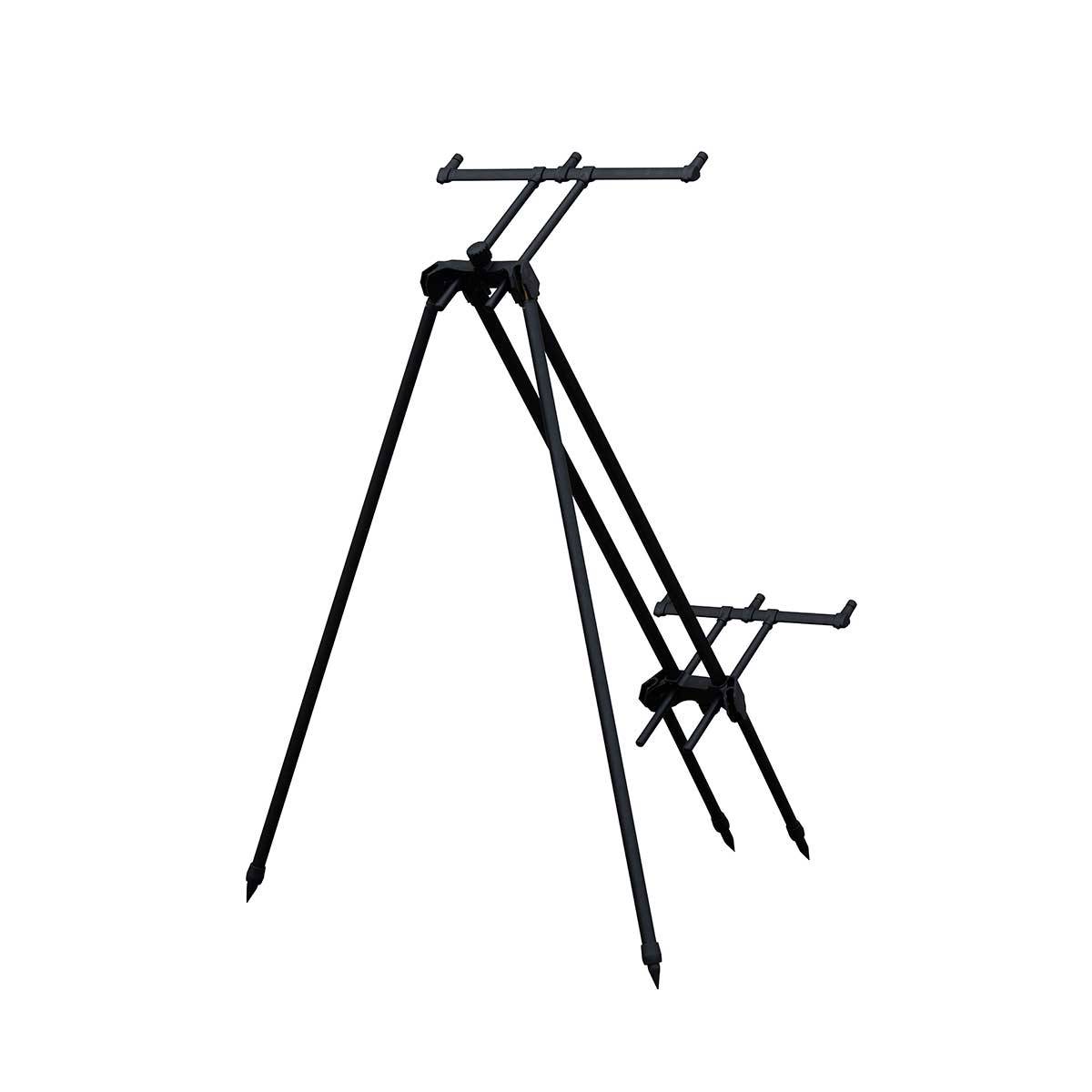 Rod pod Prologic Tri-Sky 4 posturi, aluminiu, picioare ajustabile 100-180cm, buzzer bar 4 lansete, geantă transport