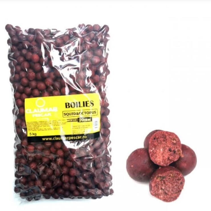 Boilies tari Arrow Int. Claumar Birdfood Squid & Octopus 20mm 5kg pentru crap