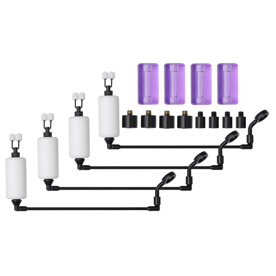 Swinger Prologic K1 Mega Arm Kit 4 Lansete, Indicator Crap, Hangere cu Greutăți Suplimentare