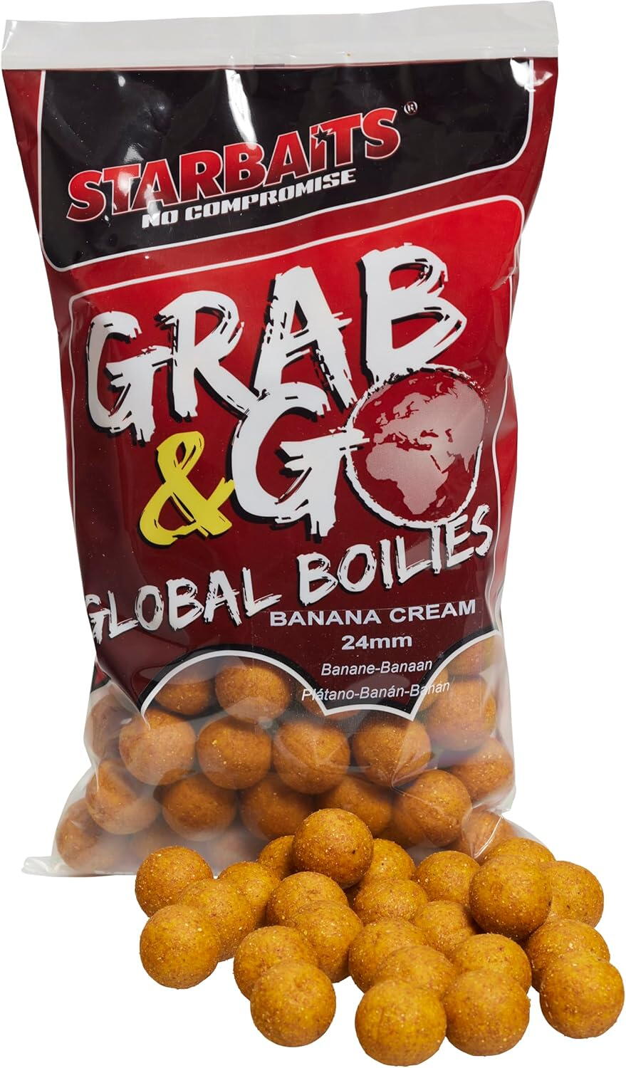 Boilies Starbaits G&G Global Banana Cream 24mm 1kg pentru pescuit la crap