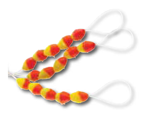 Xx opritoare corm. silicon galben/rosu pt. pluta l Cormoran