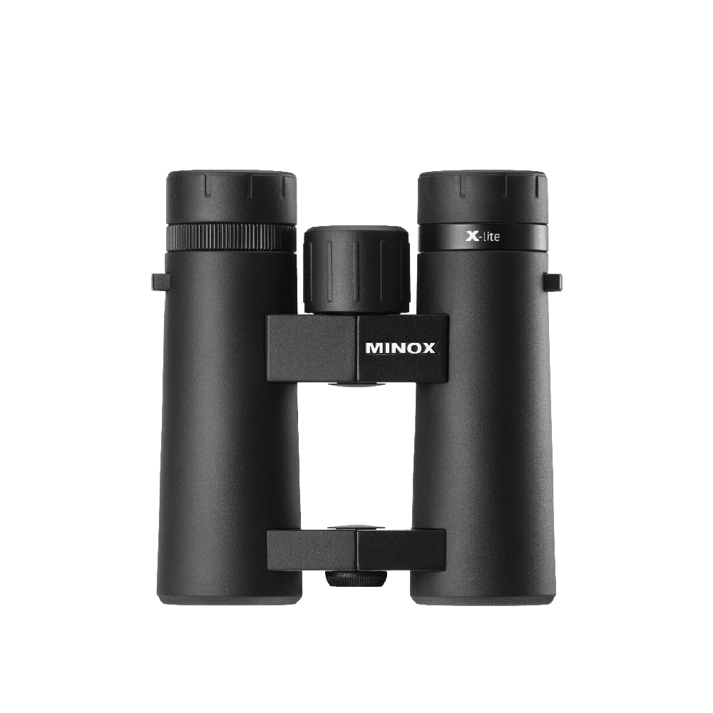 Binoclu Minox X-lite 10x34, factor crepuscular 18.4, camp vizual 10.5, greutate 450g