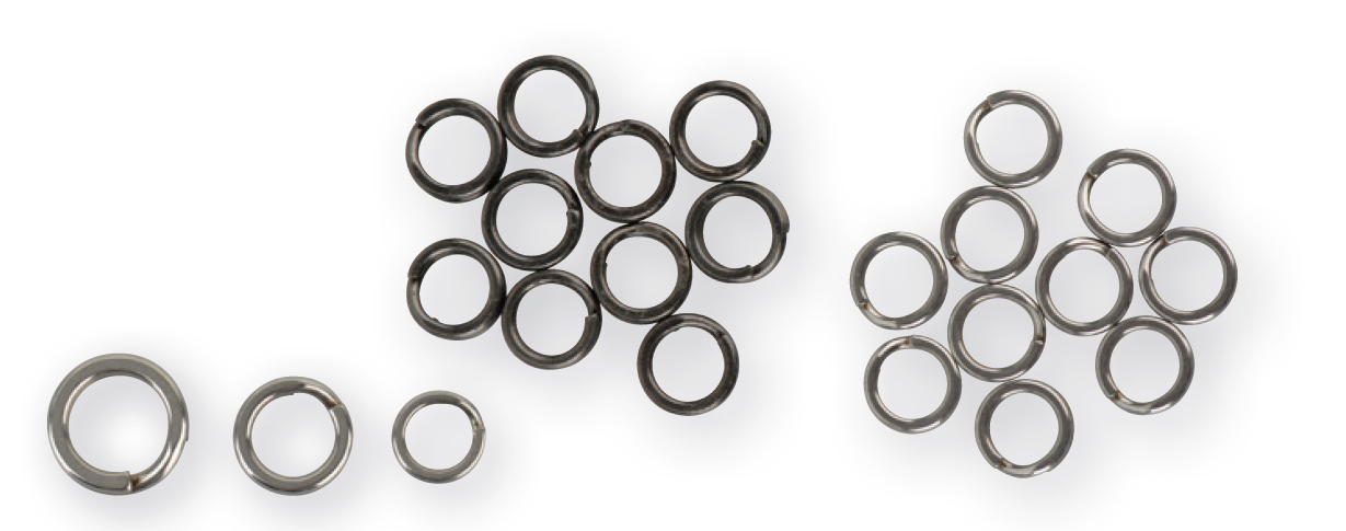 Inele despicate Savage Gear 7mm oțel forjat pescuit somn 20 bucăți mix nichelate și blacknichel