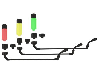 Kit hangere SNZ Chubby Prologic, indicatori pescuit crap, 3 bucăți, acril luminos, set lest, capete rezervă