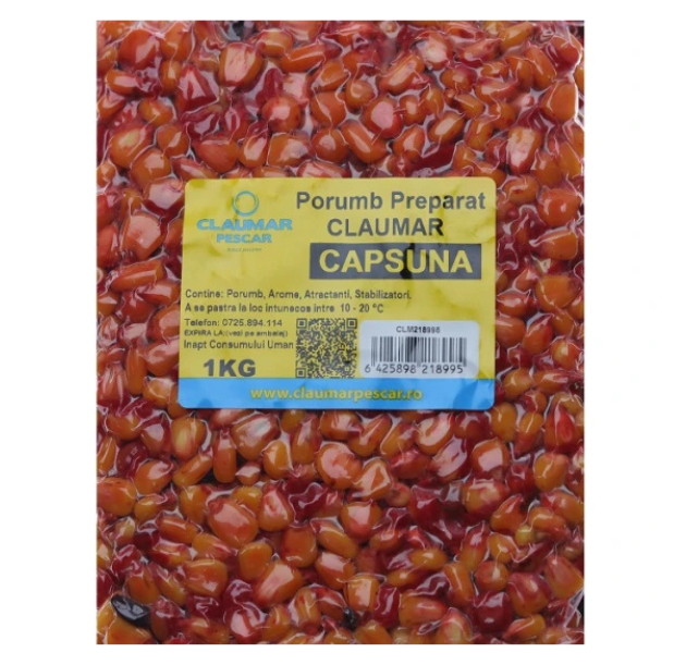 Porumb preparat Arrow Int. capsună roșu 1kg nadă crap