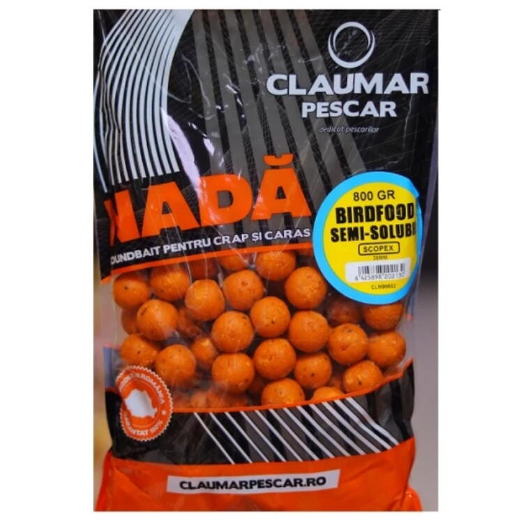 Boilies crap Arrow Int. Birdfood Scopex 20mm, semi-solubile, 800g