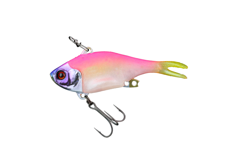 Nălucă cicadă Jackall Jeublu 5,2cm 6,4g culoare Pink Back Pearl pentru spinning și răpitori