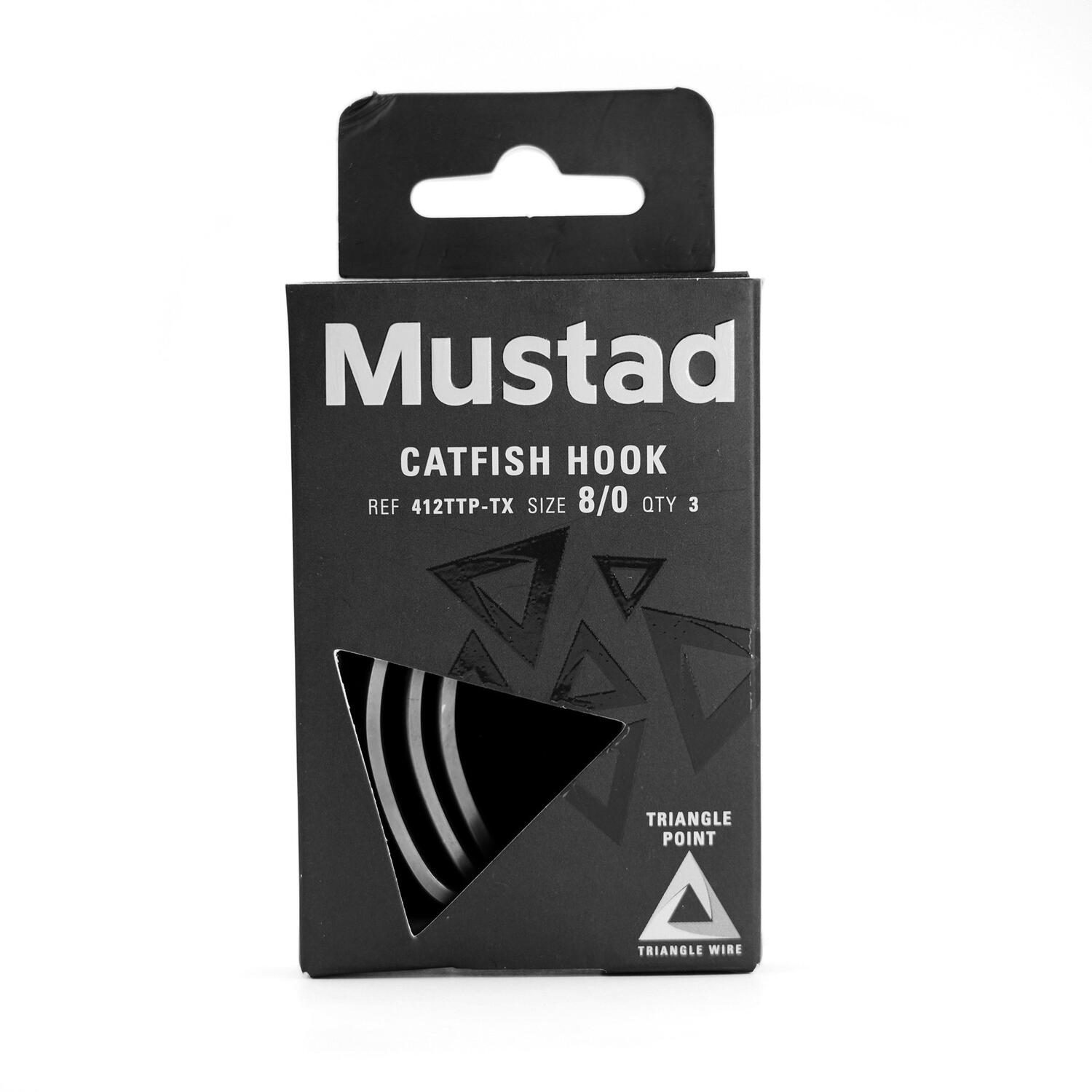 Cârlige somn Mustad Triangle mărime 8/0 set 3 bucăți pentru pescuit la pești răpitori
