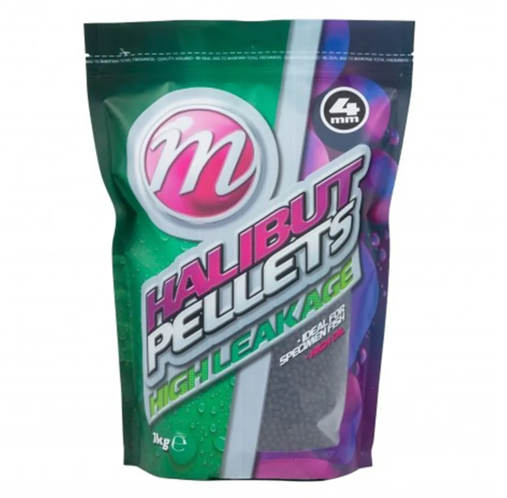 Pelete pescuit Mainline Match Activated Halibut 4mm 1kg dizolvare lentă proteină ridicată