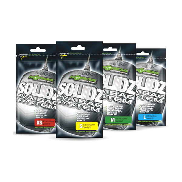 Pungi PVA Korda XS 45x100mm 25 bucăți cu încărcător pentru nadire pescuit stationar