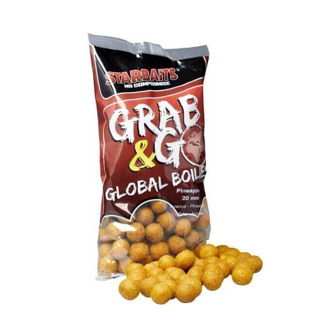 Boilies Starbaits Grab&Go Pineapple 20mm 1kg nadă dulce-fructată pentru pescuit