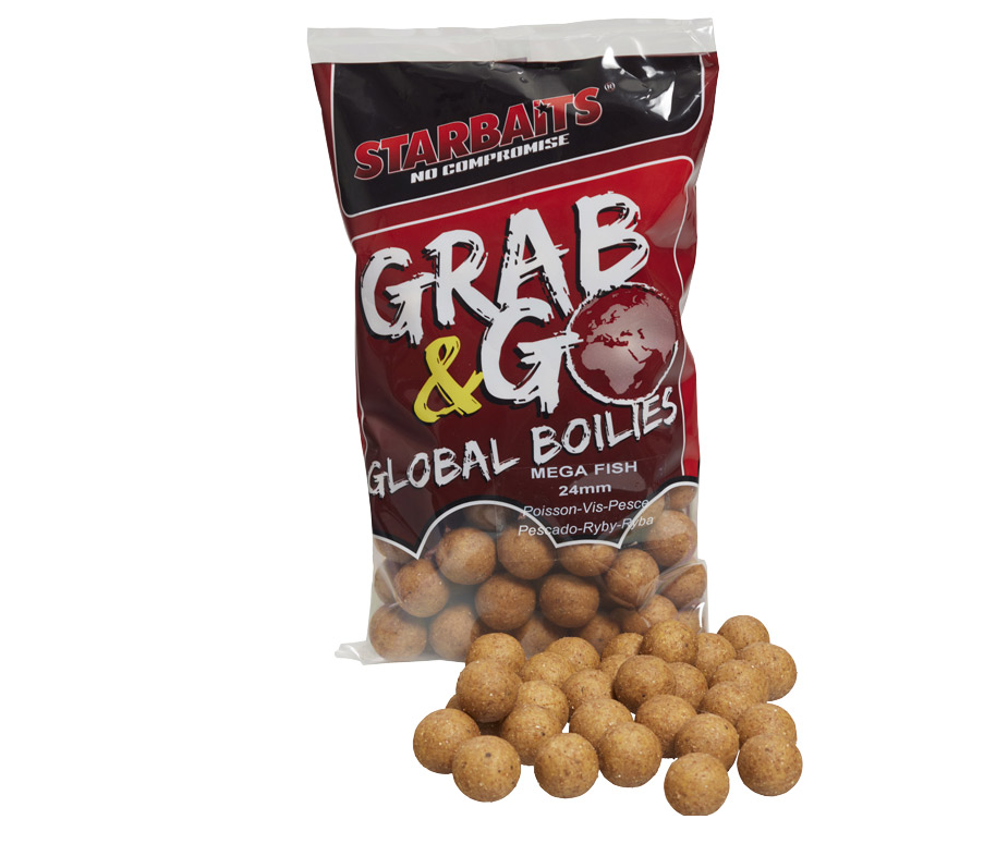 Boilies Starbaits G&G Global Mega Fish 24mm 1kg pentru pescuit la crap