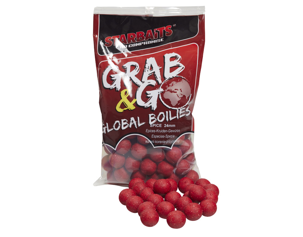 Boilies Starbaits G&G Global Spice 24mm, Sweet Corn, 1kg, nădire și pescuit la crap
