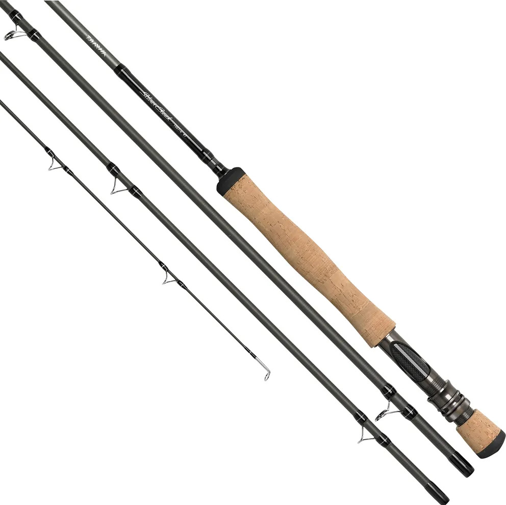 Lansetă fly pescuit spinning Daiwa Silvercreek 8044-BU, 4 tronsoane, clasa 4, 2.44m