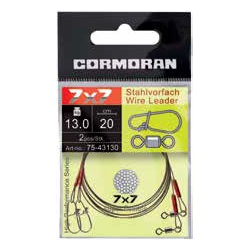 Struna 7x7 cu vartej si agrafa 30cm/13kg 2buc/pl Cormoran